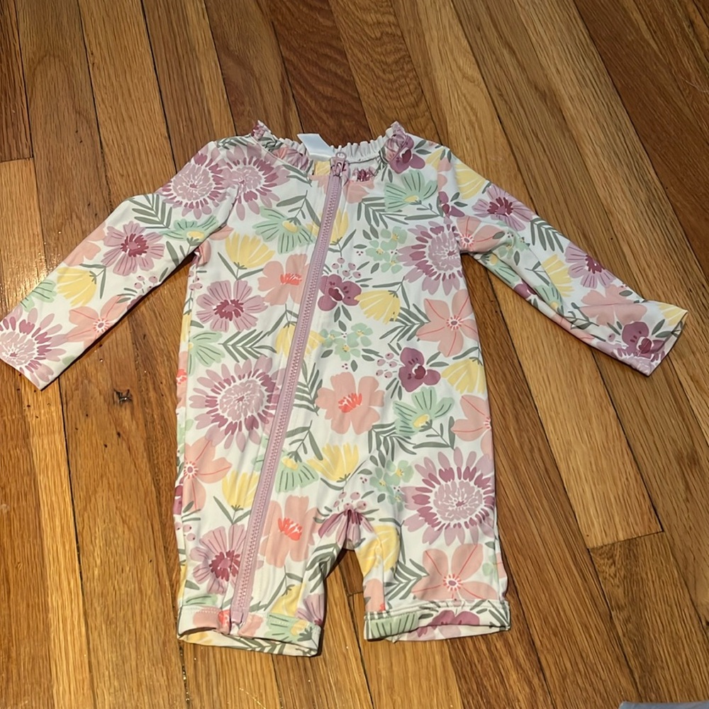NWOT Carter's Baby Girl Rash Guard Swimsuit